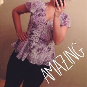 Purple Peplum Top